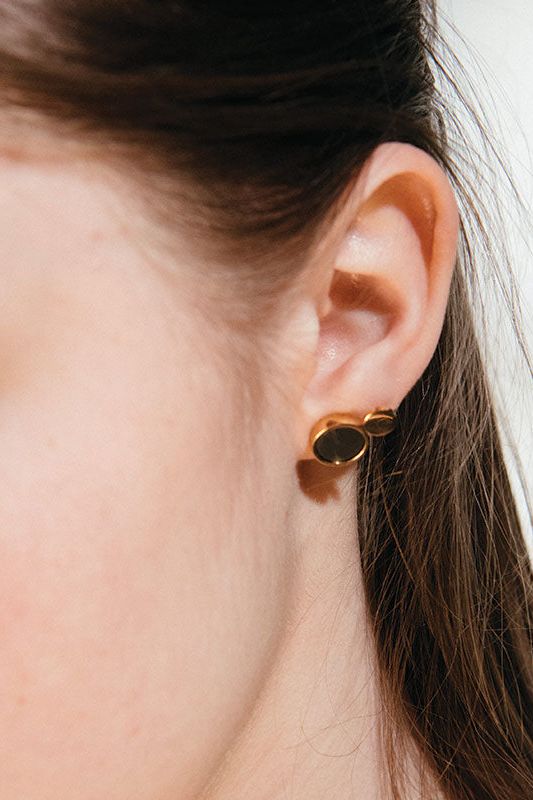 Luna Eclipse Golden Petite Earrings