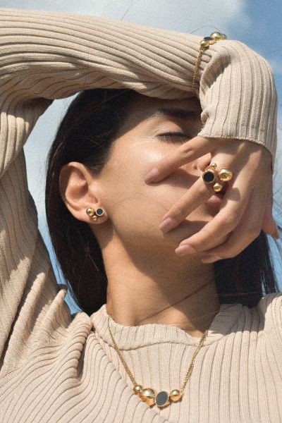 Solar Golden Earrings