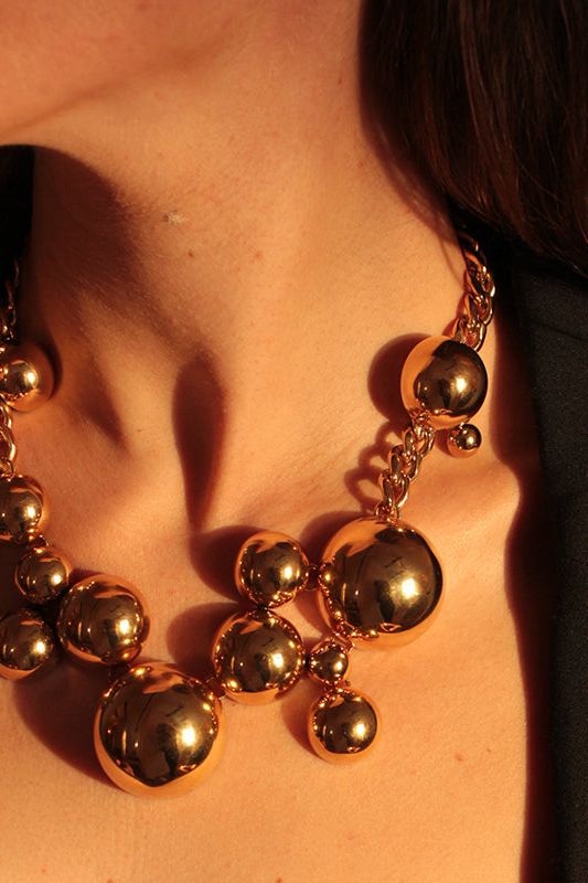 Solar Golden Statement Necklace
