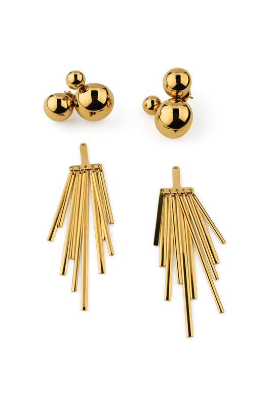 Solar Golden Cluster Earrings