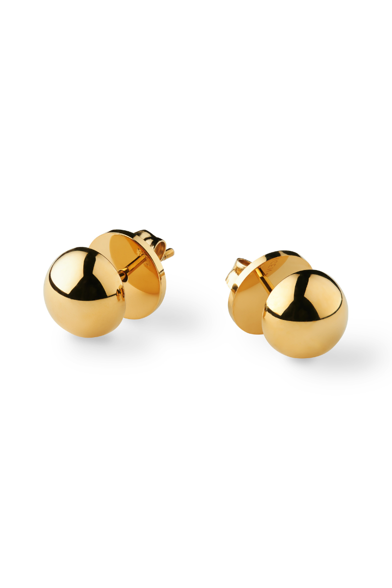 Uno Golden Earrings - Scandinavian Design Jewelry - Sagen Sweden