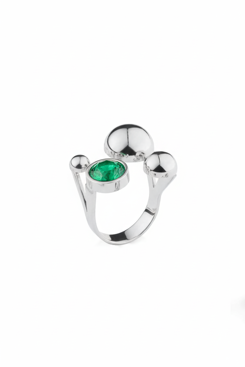 Solar Crystal Emerald Ring