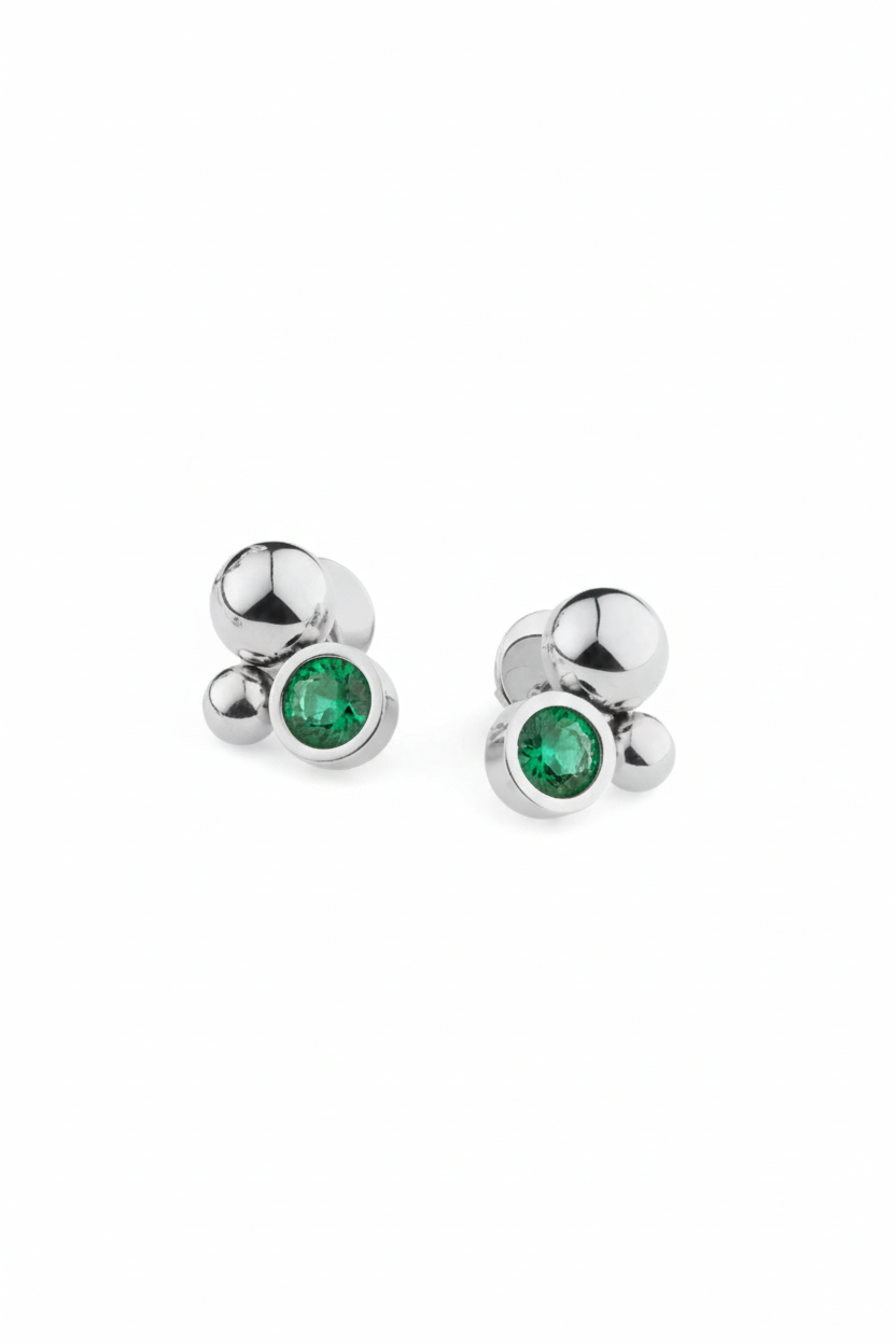 Solar Crystal Emerald Earrings