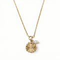 Venus Shell Golden Locket Necklace