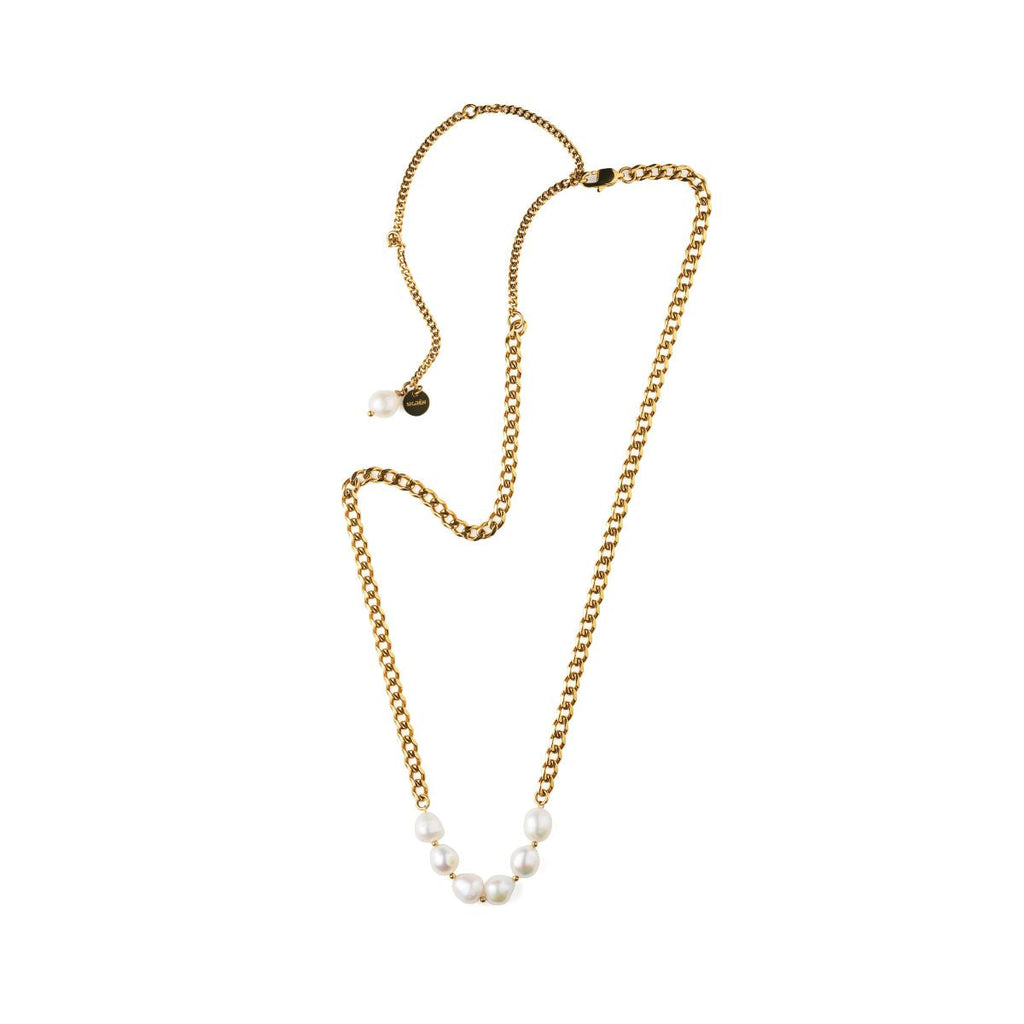 La Déesse Golden Pearl Necklace