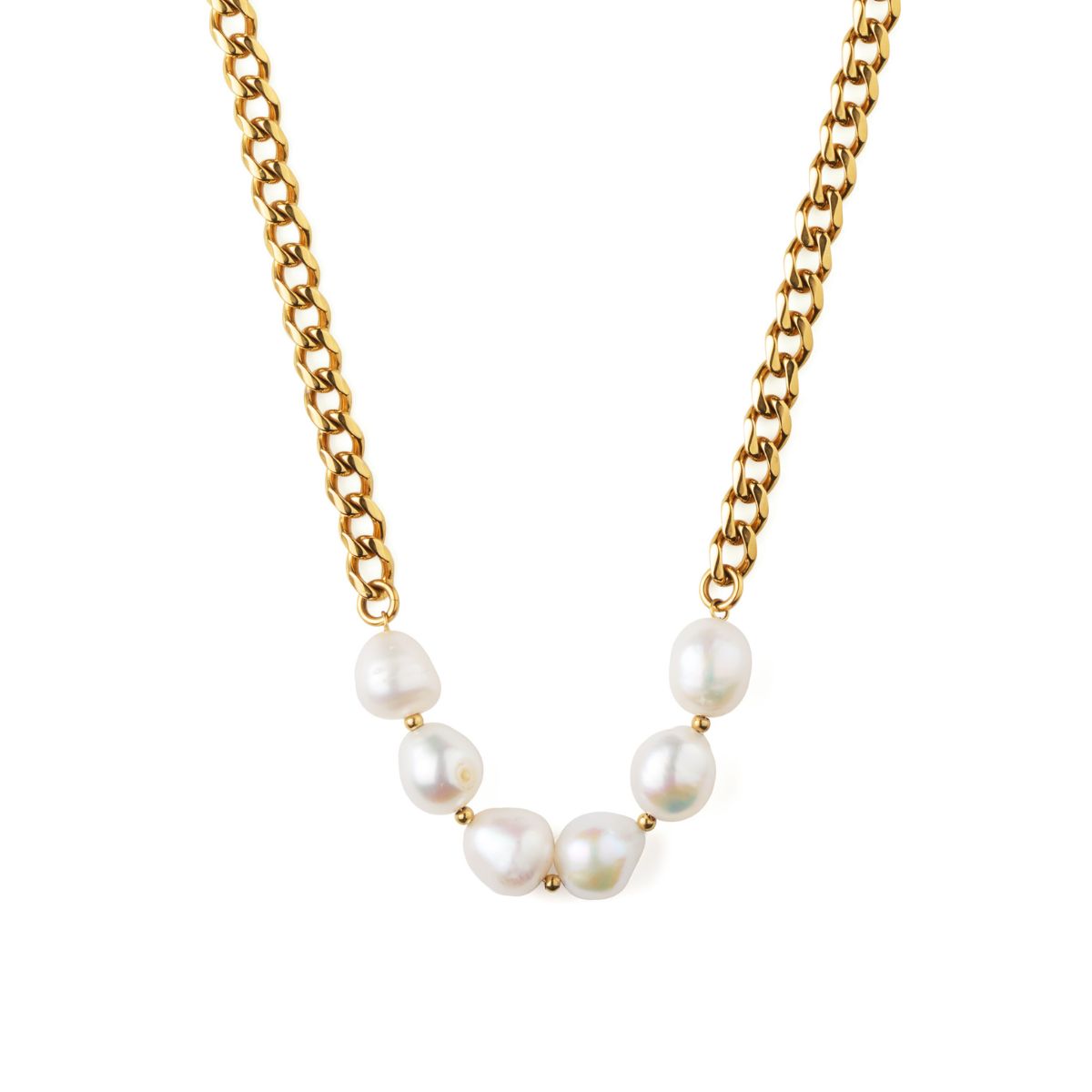 La Déesse Golden Pearl Necklace