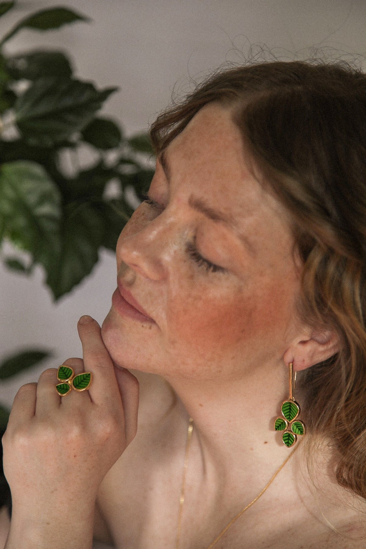 Berså Golden Grönska Earrings