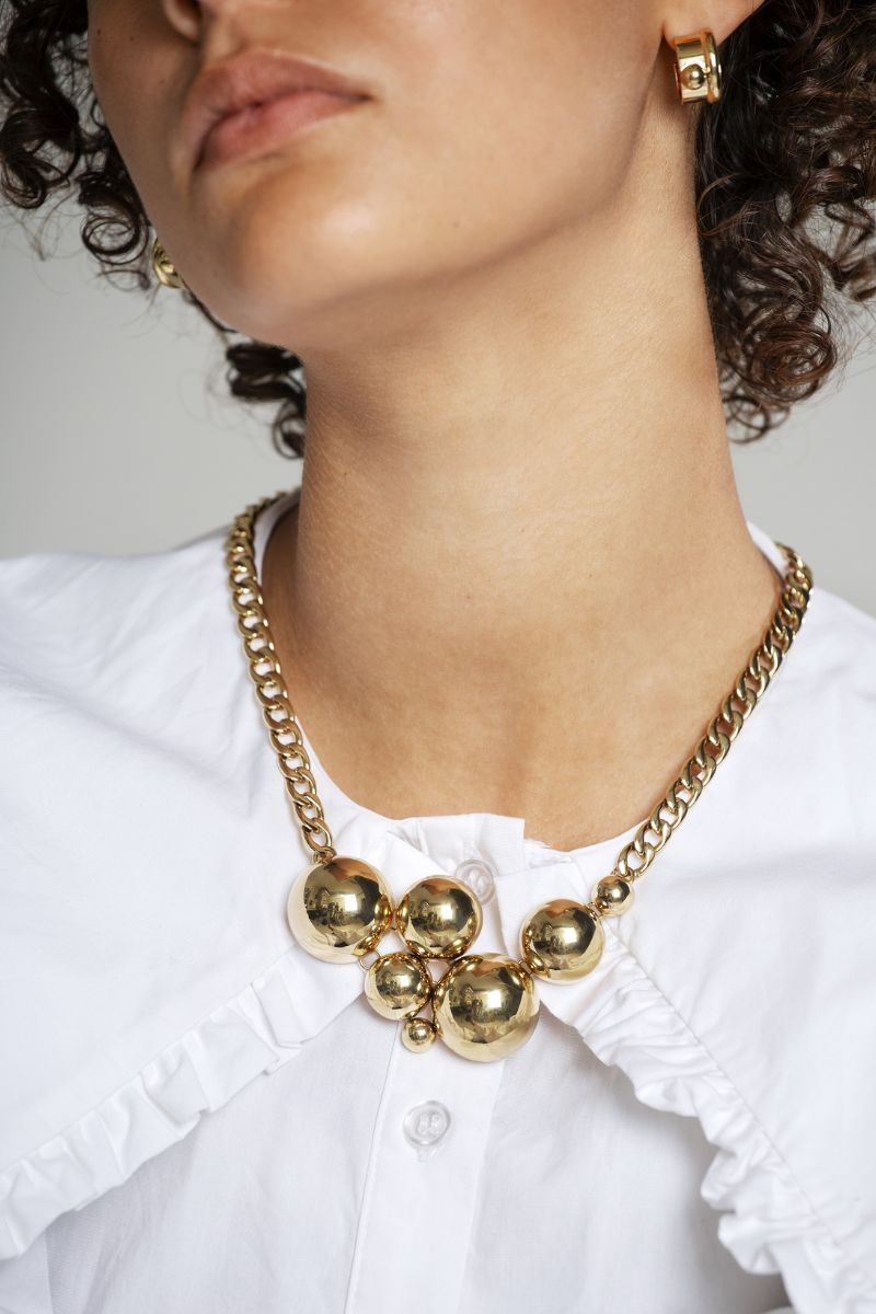 Satellite Orbit Golden Earrings