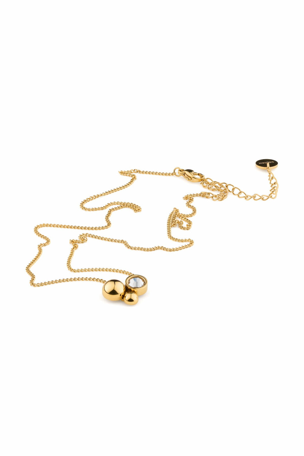 Solar Golden Necklace Crystal Clear