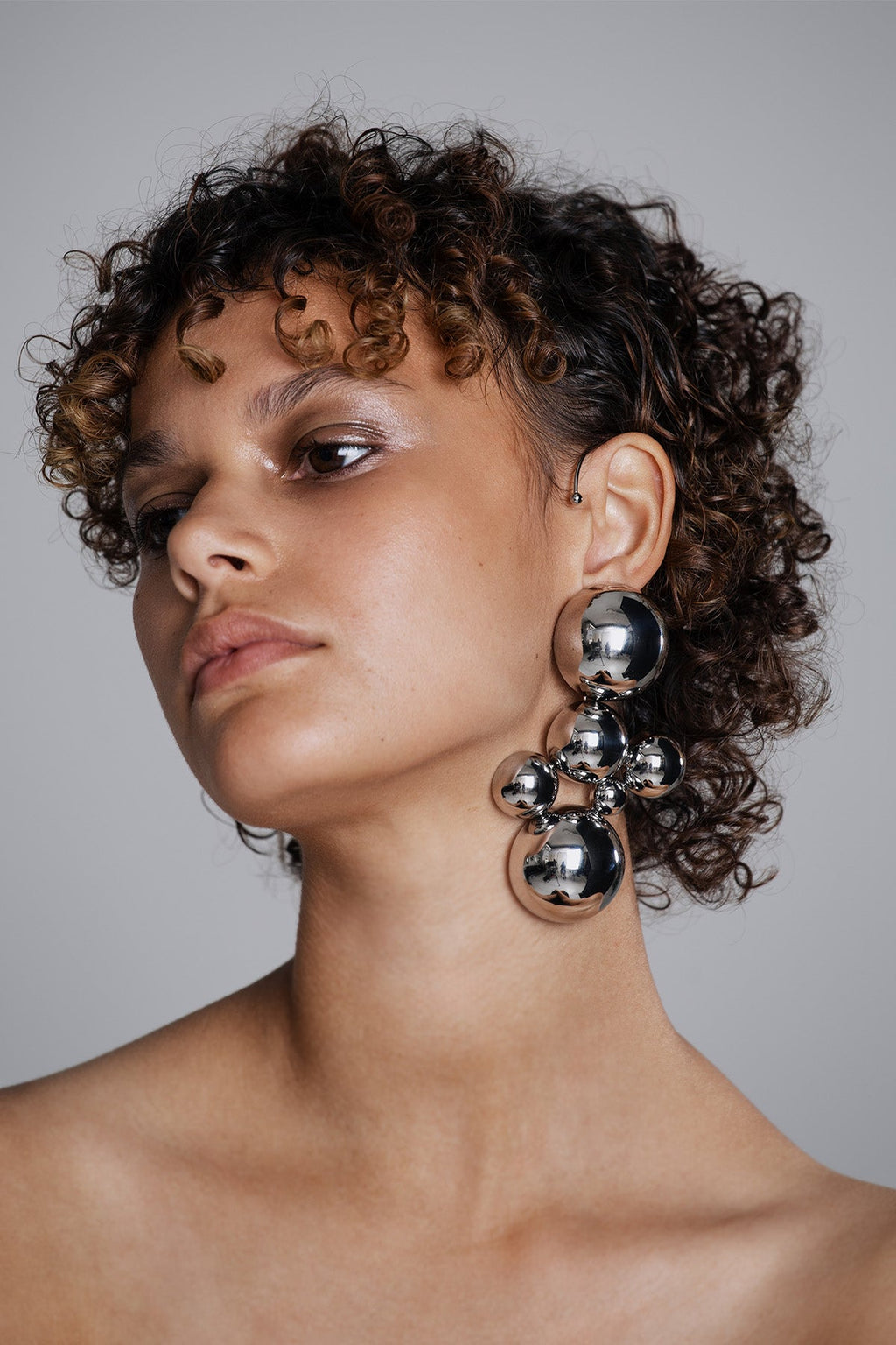 Solar Golden Galaxy Earrings