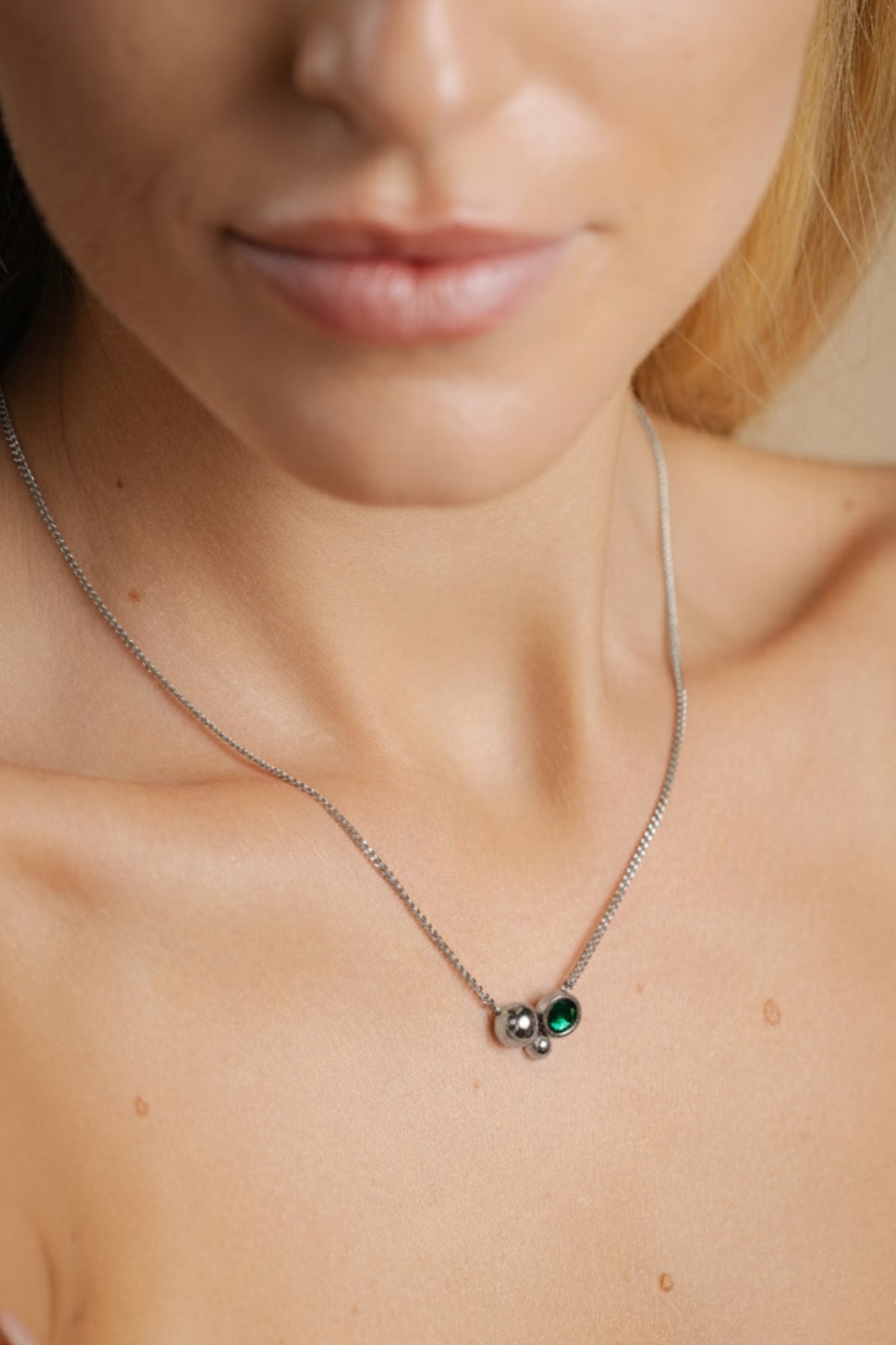 Solar Crystal Emerald Necklace