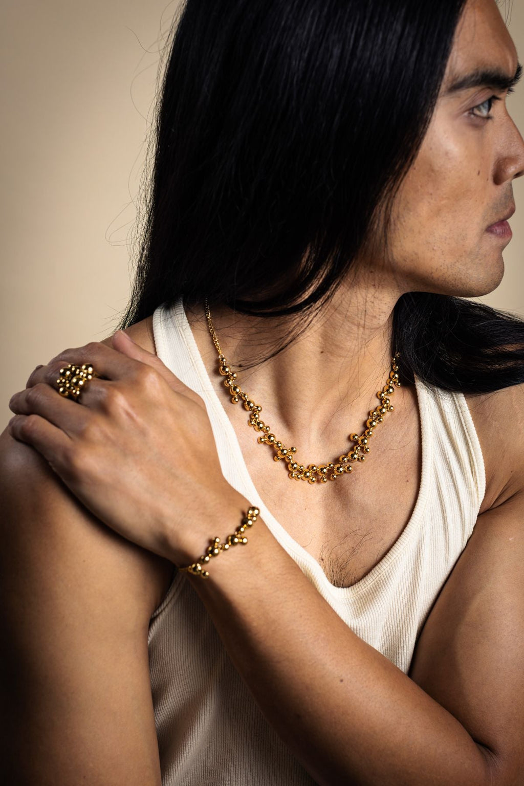 Stella Rain Golden Grand Necklace
