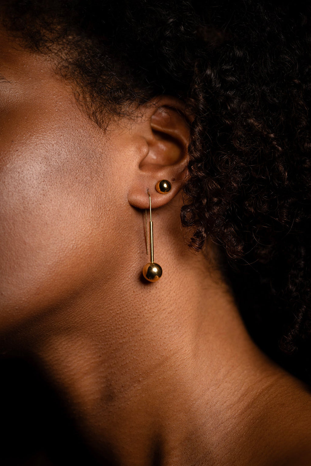Uno Long Golden Earrings