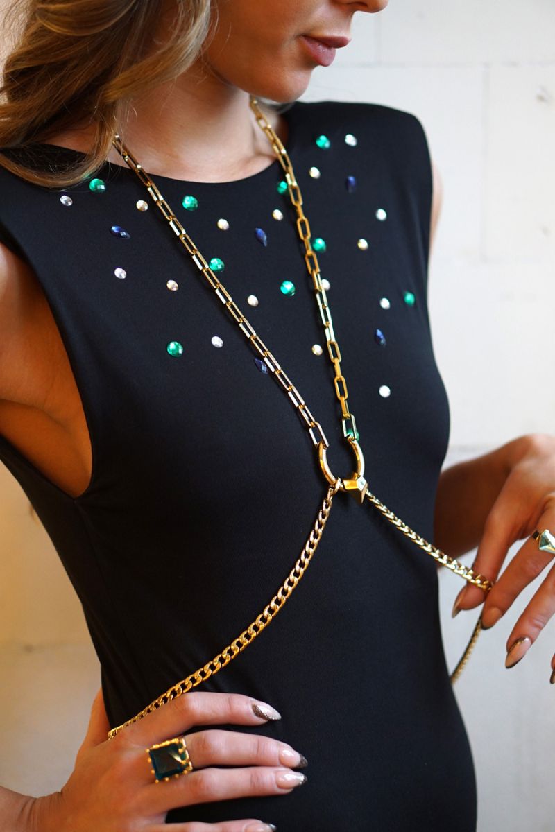 Juno Duo Golden Necklace - Body Chain