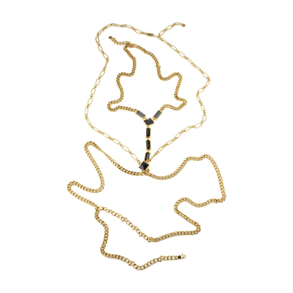 Dynasty Duo Golden Necklace - Body chain
