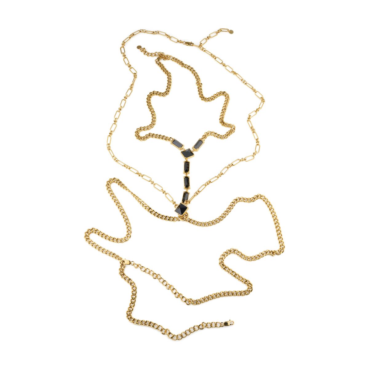 Dynasty Duo Golden Necklace - Body chain
