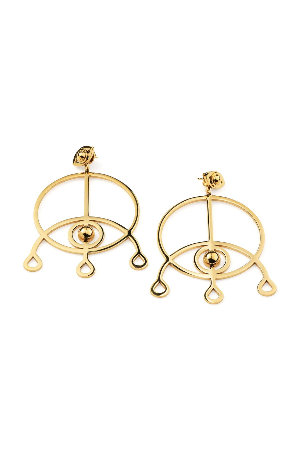 Voyance Duo Golden Earrings