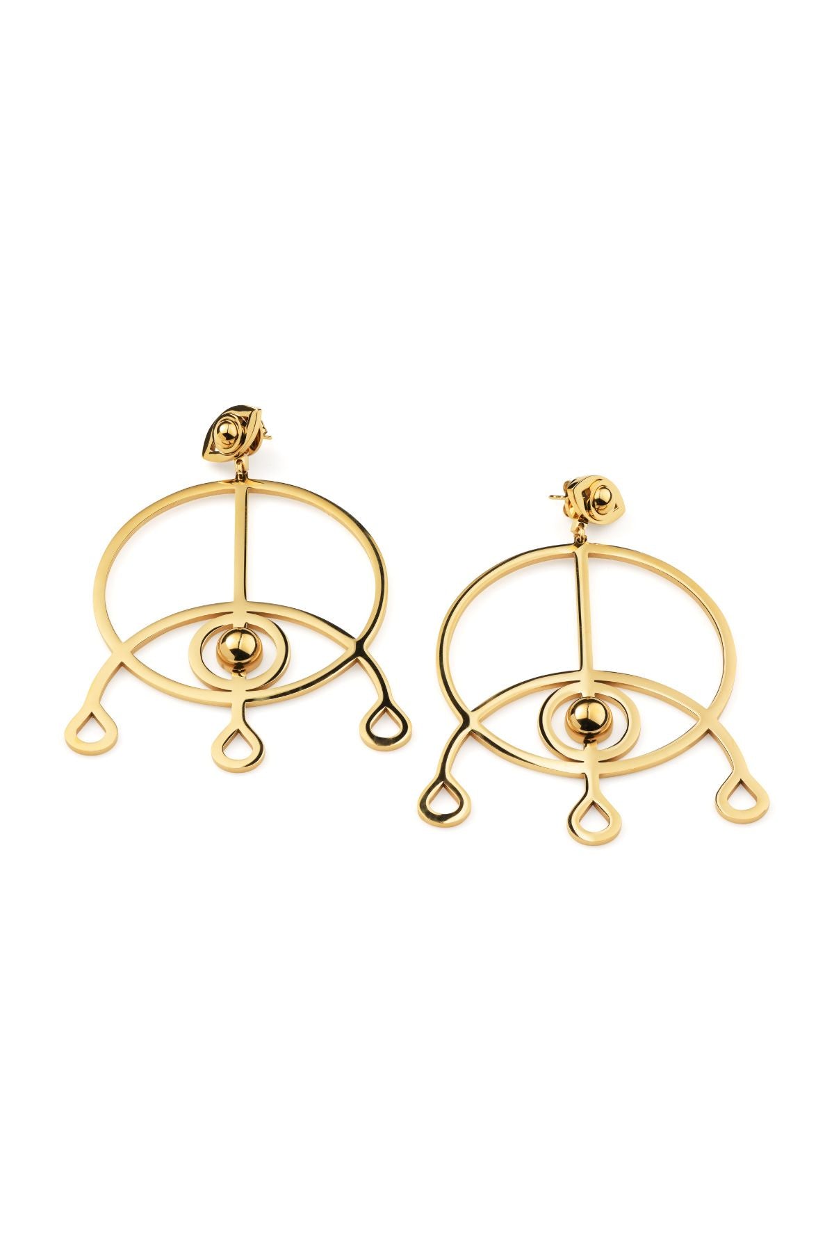 Voyance Duo Golden Earrings