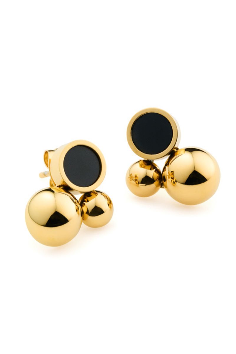 Solar Golden Earrings - Scandinavian Design Jewelry - Sagen Sweden
