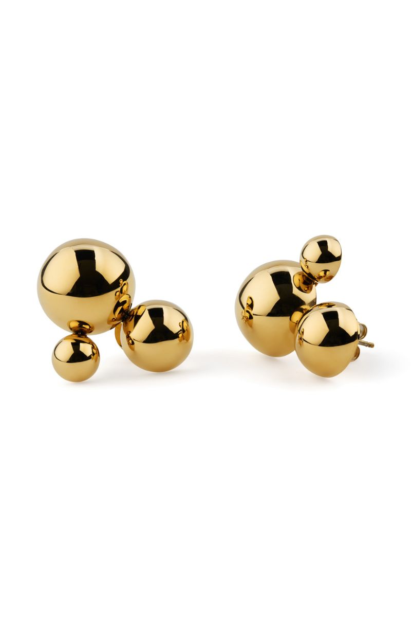 Solar Golden Cluster Earrings