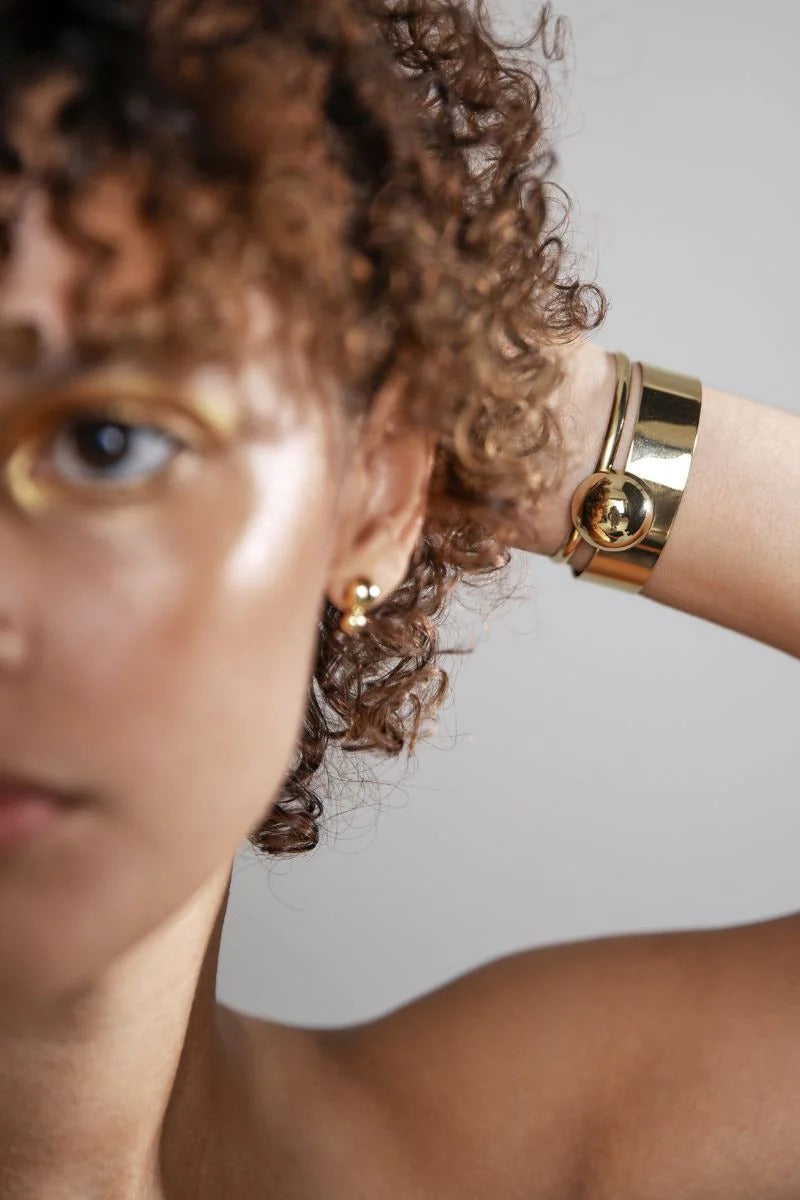 Satellite Orbit Big Golden Bangle