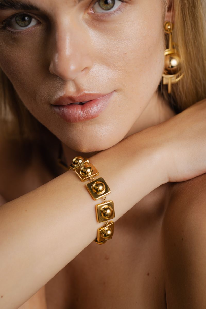 Satellite Dome Golden Bracelet