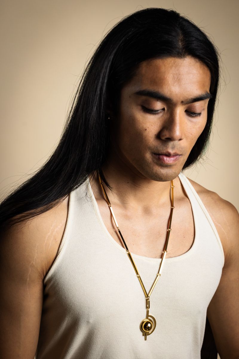 Satellite Dome Golden Necklace