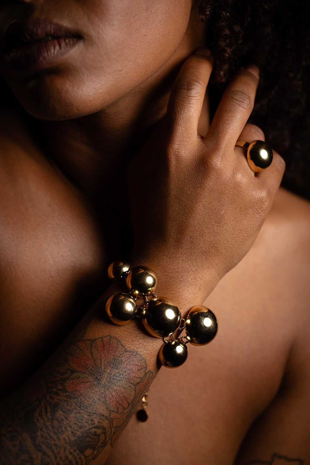 Solar Golden Statement Bracelet