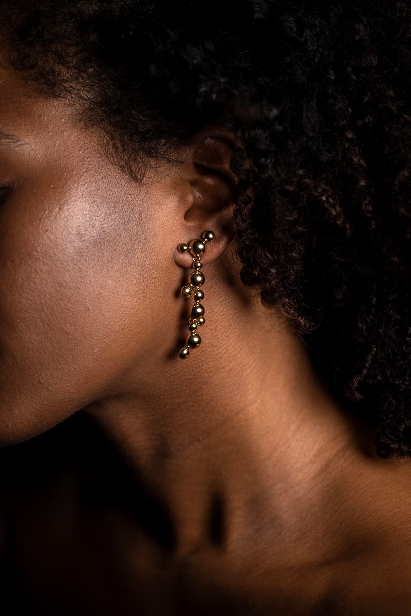 Stella Rain Golden Earrings